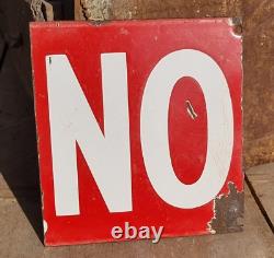 1900's Old Vintage Rare NO / ON Signal Porcelain Enamel Sign Board, Collectible