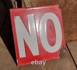 1900's Old Vintage Rare NO / ON Signal Porcelain Enamel Sign Board, Collectible