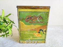 1920s Vintage Caillers Cream Toffee Advertising Litho Tin Box Rare TB1681