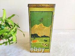 1920s Vintage Caillers Cream Toffee Advertising Litho Tin Box Rare TB1681