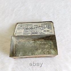 1920s Vintage D. Macropolo Cigarette Advertising Tin Box Rare Collectible T146