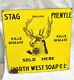 1920s Vintage North West Soap Co Stag Brand Phenyle Advertising Enamel Sign Rare