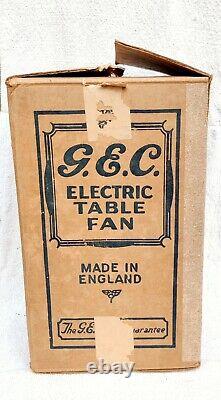 1920s Vintage Old Gec Electric Table Fan Cardboard Box Advertising Rare England