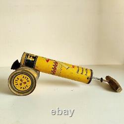 1920s Vintage Tin Flit Sprayer Cylindrical Container Rare Advertising Decorative