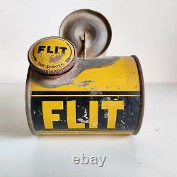 1920s Vintage Tin Flit Sprayer Cylindrical Container Rare Advertising Decorative