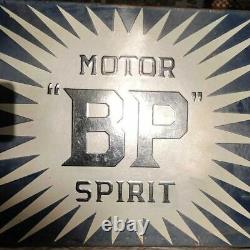 1930's Old Antique Vintage Rare BP Spirit Motor Oil Porcelain Enamel Sign Board