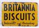 1930's Vintage Old Rare Britannia Biscuits Advertise Porcelain Enamel Sign Board
