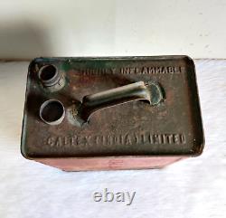 1930s Vintage Caltex Petrol Tin Can Automobile Collectible Rare Decorative TI637