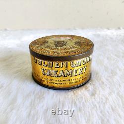 1930s Vintage Golden Churn Creamery Butter Advertising Tin Melbourne Rare TN214