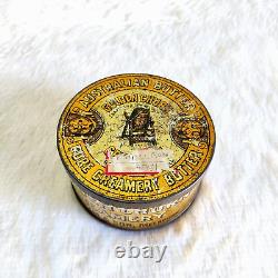 1930s Vintage Golden Churn Creamery Butter Advertising Tin Melbourne Rare TN214