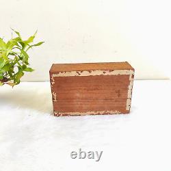 1930s Vintage Lady Lithography Perfume Advertising Wooden Box Rare W85