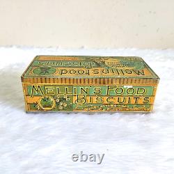 1930s Vintage Mellins Food Biscuits Advertising Tin Rare USA Top Condition TN269