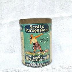 1930s Vintage Rare A & R Scotts Porage Oats Advertising Litho Tin Scotland TB90
