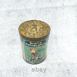 1930s Vintage Rare A & R Scotts Porage Oats Advertising Litho Tin Scotland TB90