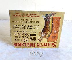 1930s Vintage Scott's Emulsion Advertising Metal Sign Rare Collectible Old TS533