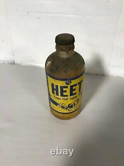 1940s 1950s VINTAGE RARE DEMERT & DOUGHERTY HEET FUEL ADDITIVE GLASS BOTTLE