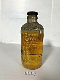 1940s 1950s VINTAGE RARE DEMERT & DOUGHERTY HEET FUEL ADDITIVE GLASS BOTTLE