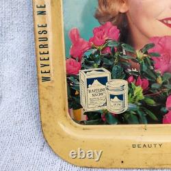 1940s Vintage Hazeline Snow Advertising Litho Tin Beauty Tray England Rare T910