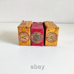 1940s Vintage Lord Krishna Goddess Lithograph Prints Tin Box Rare Old 3 Pcs T332
