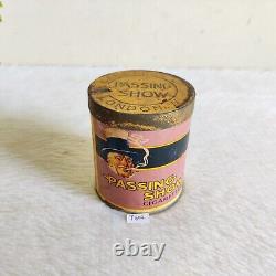 1940s Vintage Passing Show Cigarette Advertising Tin Box London Round Rare CG78