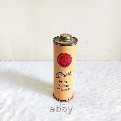 1940s Vintage Pears Rose Talcum Powder Advertising Tin Box England Rare TN967