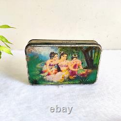 1950 Vintage Apsara Graphics Parry's Confectionery Advertising Tin Box Rare T338