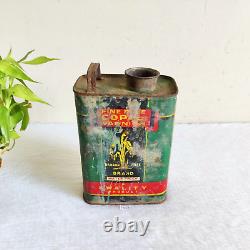 1950 Vintage Banana Tree Copal Varnish Advertising Tin Box Rare Collectible T437