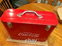 1950s RARE DRINK COCA-COLA AIRLINE COOLER w VINTAGE BOTTLE OPENER ALL ORIGINAL