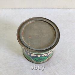 1950s Vintage Liptons Green Label Tea Advertising Tin Box Rare Decorative TB45