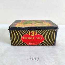 1950s Vintage N P Fresh Mint Bubble Gum Advertising Tin Box Old Rare Collectible