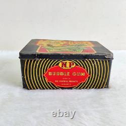 1950s Vintage N P Fresh Mint Bubble Gum Advertising Tin Box Old Rare Collectible