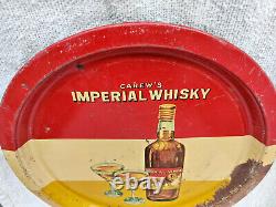 1950s Vintage Rare Carew Imperial Whisky Advertising Tin Tray Lion Print T1069