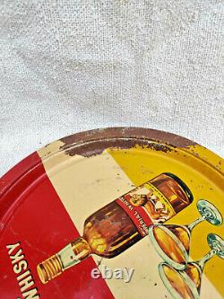 1950s Vintage Rare Carew Imperial Whisky Advertising Tin Tray Lion Print T1069