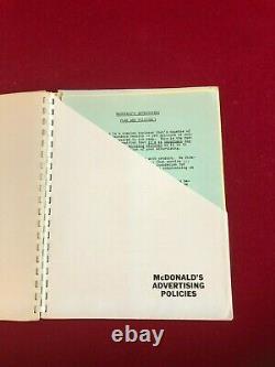 1960's, McDonald's Advertising Manual (Rare) Vintage (SPEEDEE Logo)