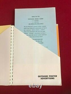 1960's, McDonald's Advertising Manual (Rare) Vintage (SPEEDEE Logo)