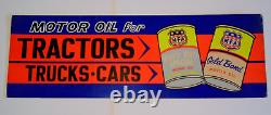 1960s RARE OLD VINTAGE MFA OIL SIGN OIL CAN ADVERTISING SIGN MFA GOLD BOND OIL