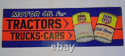 1960s RARE OLD VINTAGE MFA OIL SIGN OIL CAN ADVERTISING SIGN MFA GOLD BOND OIL