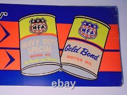 1960s RARE OLD VINTAGE MFA OIL SIGN OIL CAN ADVERTISING SIGN MFA GOLD BOND OIL