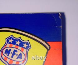 1960s RARE OLD VINTAGE MFA OIL SIGN OIL CAN ADVERTISING SIGN MFA GOLD BOND OIL