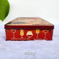 1960s Vintage JB Mangharam Cocktail Sandwich Biscuit Advertising Tin Rare TN69
