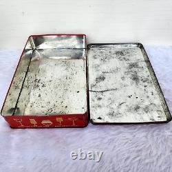 1960s Vintage JB Mangharam Cocktail Sandwich Biscuit Advertising Tin Rare TN69
