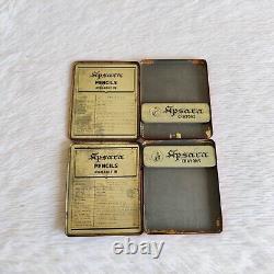 1960s Vintage Tiger Graphics Apsara Crayons Advertising Tin Box Rare 2Pcs TI773