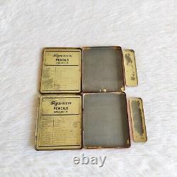 1960s Vintage Tiger Graphics Apsara Crayons Advertising Tin Box Rare 2Pcs TI773