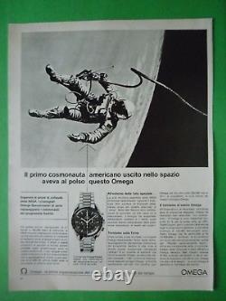 1966 Rare Advertising' Vintage Watch Omega Speedmaster Nasa Astronauts Space