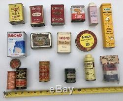 210! TIN Bonanza Vintage & Rare Typewriter Ribbon & Household Tin Can Collection