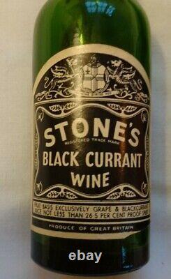 2 RARE Vintage Stone's Advertising Miniature Wine Bottles -Orange & Blackcurrent