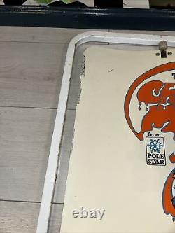 70's/80's Vintage Retro Ice Cream Shop Advertising Sign Not Enamel Metal Rare
