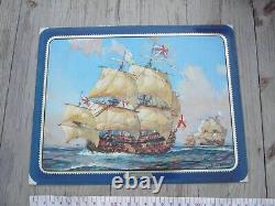8 x Rare Vintage Original Tin Advertising Sample Plates Cadburys Burtons Bensons