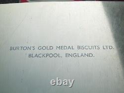 8 x Rare Vintage Original Tin Advertising Sample Plates Cadburys Burtons Bensons