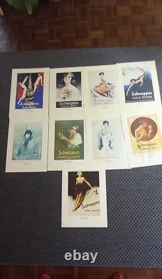 9 Schweppes Advertising Pictures Pub Advertising- Rare Vintage Retro